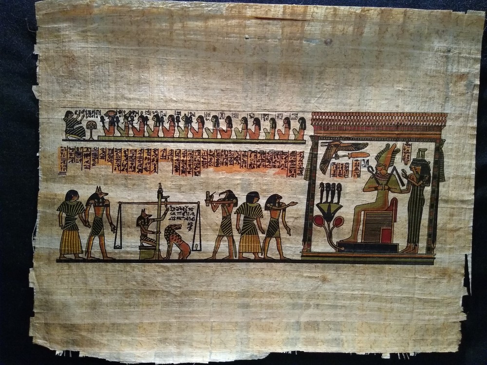 Handmade Egyptian Papyrus with vivid color designs.