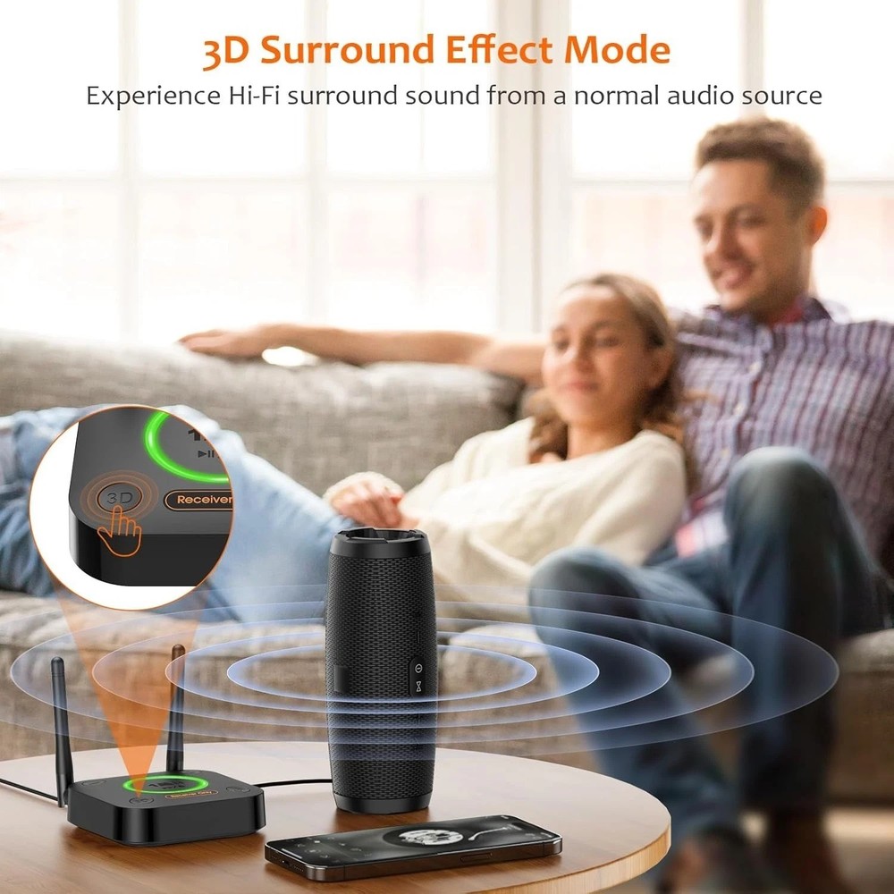 Upgraded Long Range Bluetooth Receiver - HiFi Wireless Audio
