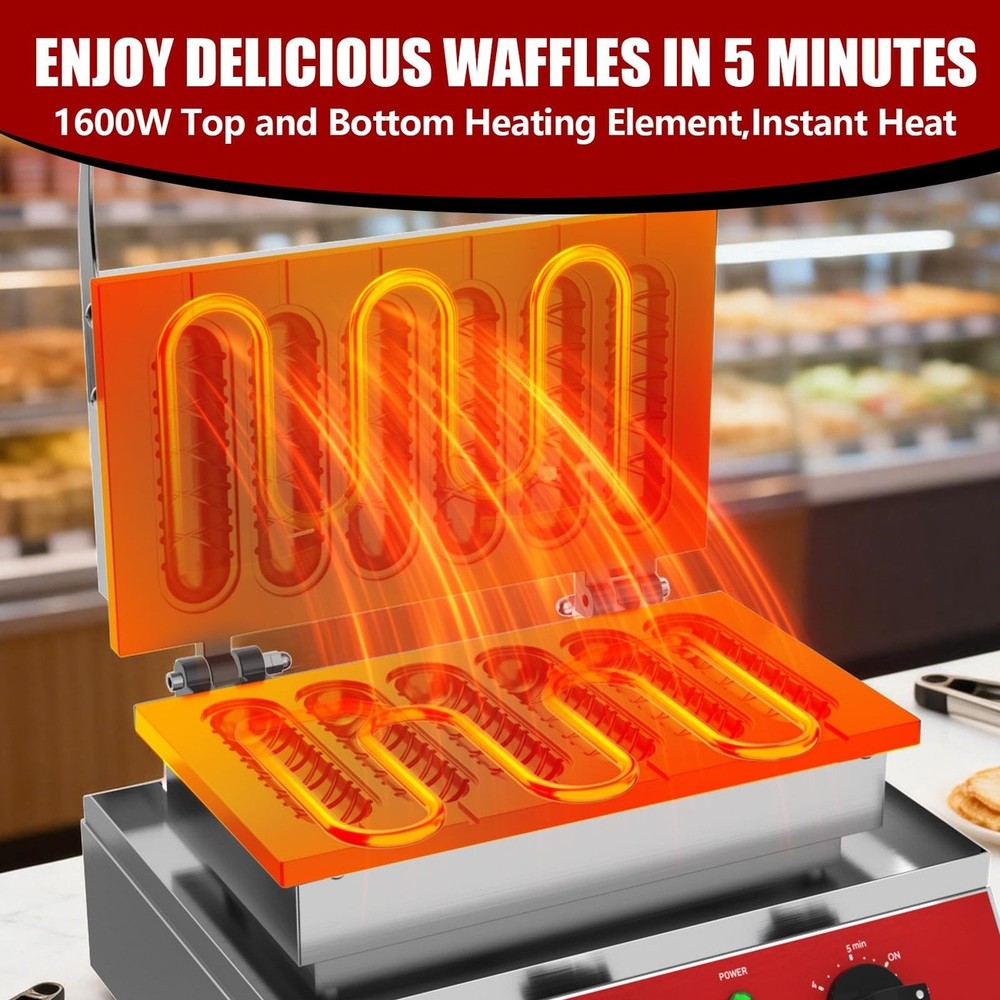 Waffle Stick Maker Nonstick Commercial Baking Machine