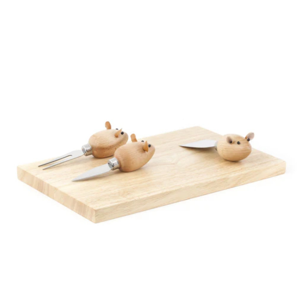 Kikkerland Mouse Cheese Board Set