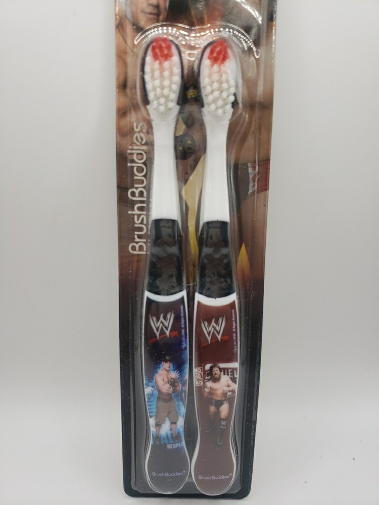 WWE John Cena & Daniel Bryan Brush Buddies Toothbrushes (Soft) - 2 pack