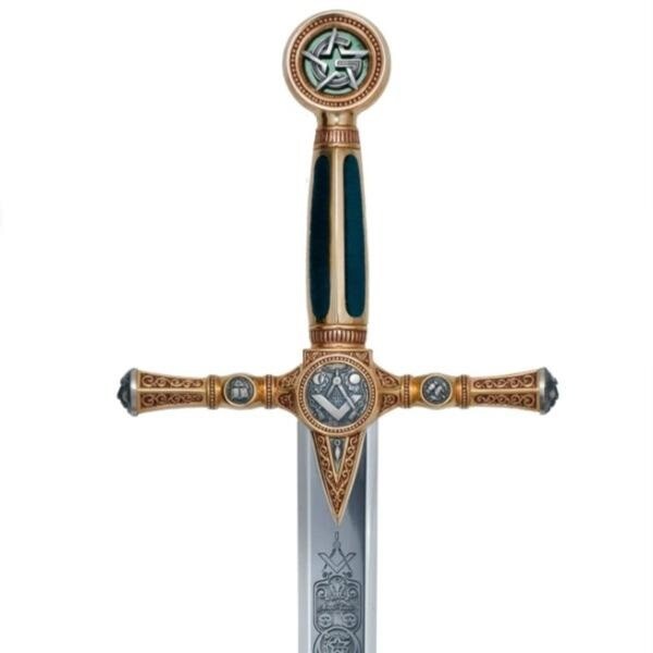 Marto - Masonic Sword, Deep Etching, Gold, 116 cm/46 inches