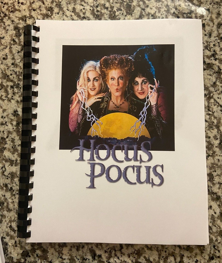 Hocus Pocus Movie Script Reprint Full Screenplay Script