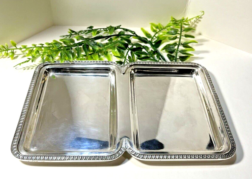 800 Silver Double Tray His & Hers Small Tray Can Be Monogrammed! 180Gr.