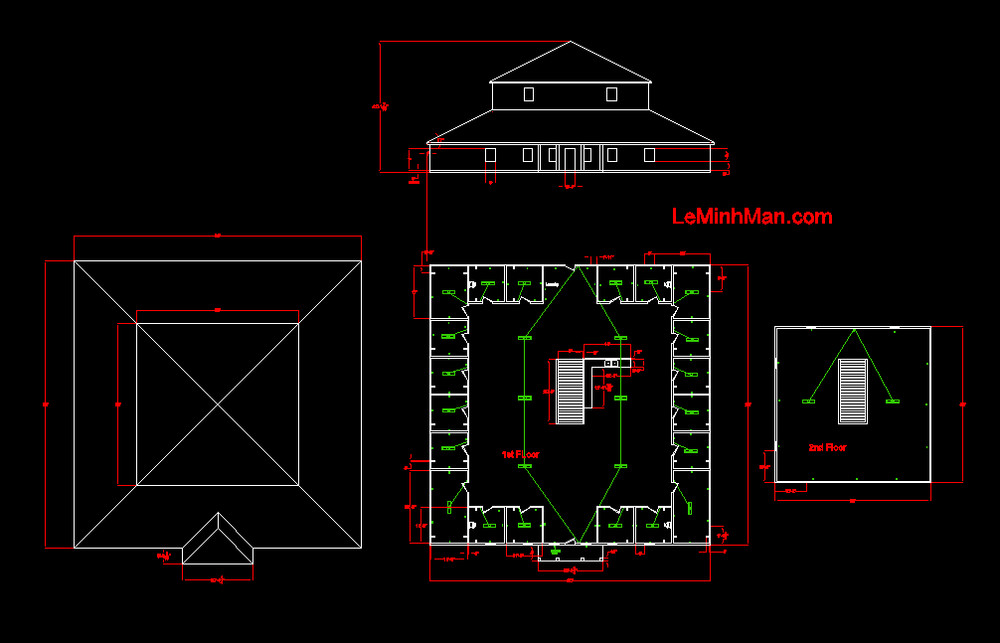 Square House Plan Two Stories