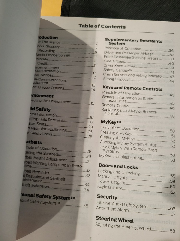 2017 FORD ESCAPE OWNERS MANUAL & CASE (QUICK REF & DRV SUPPL)