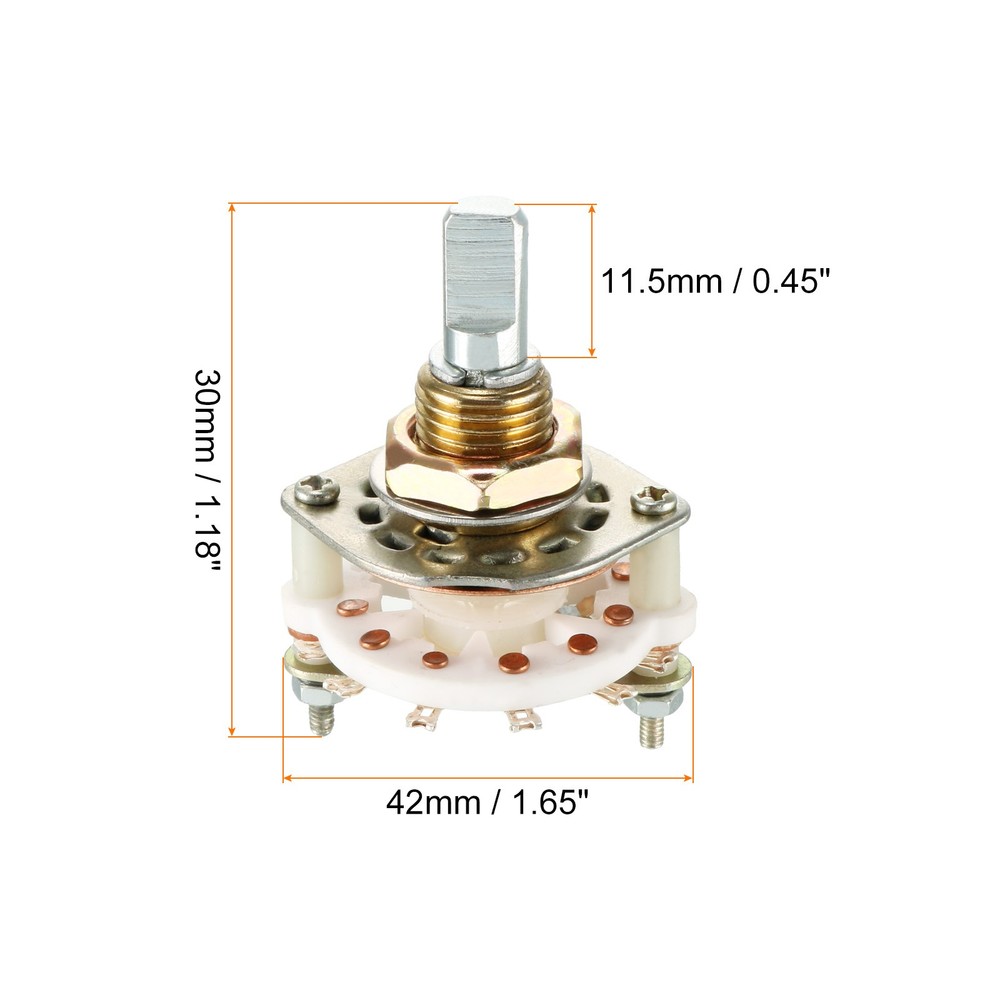 Band Selector Rotary Switch 1P7T Single Pole 7 Position 1 Deck