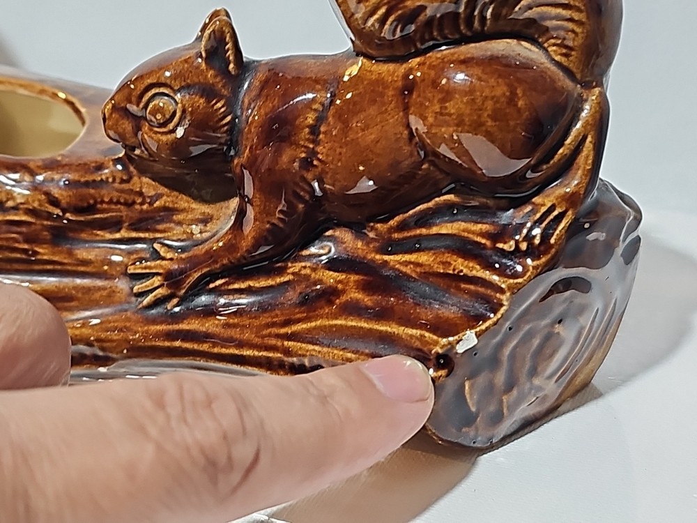 Mid Century Modern Squirrel Planter Ceramic MCM