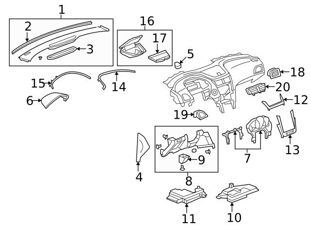 Genuine GM Storage Compartment 25922392