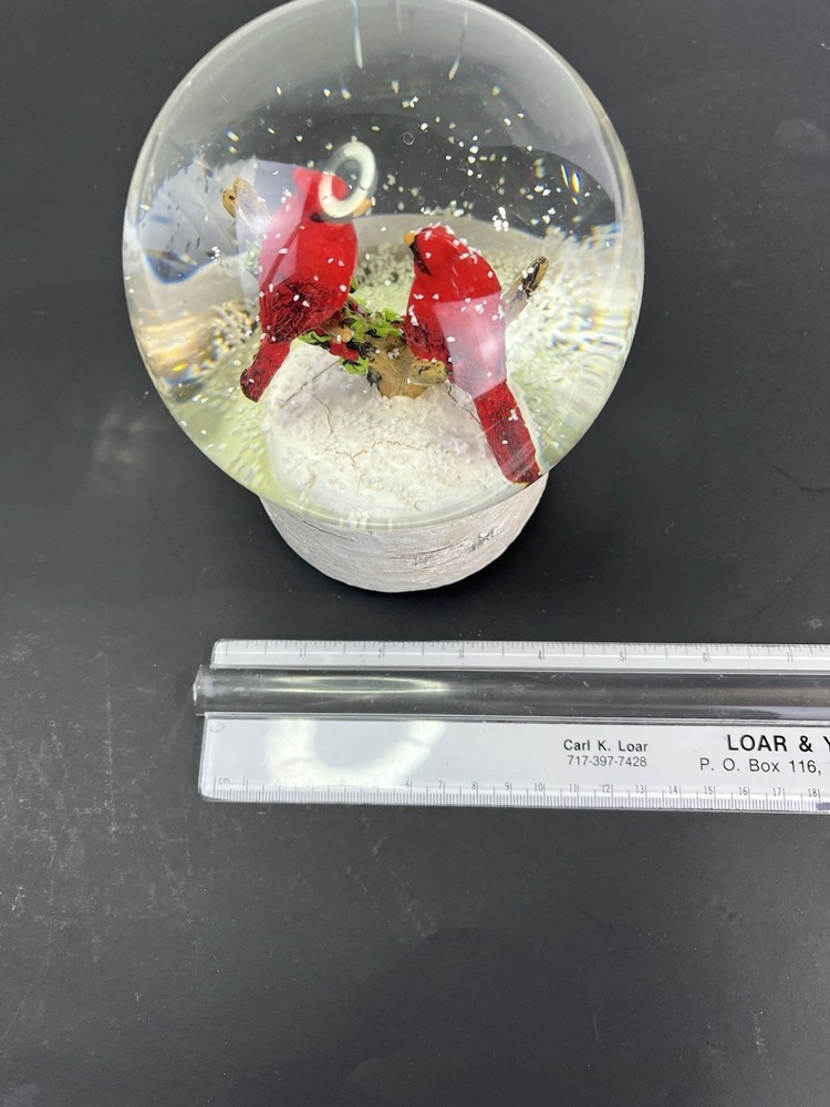 Cardinal Musical Snow Globe R