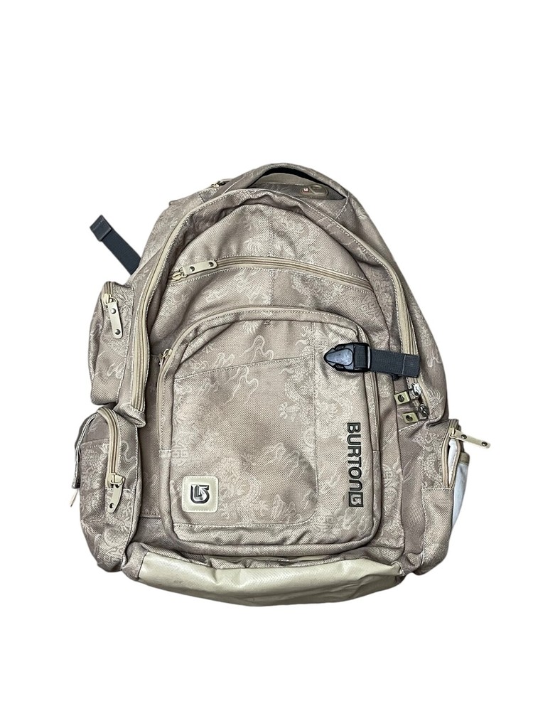 BURTON Snowboard Rider's Pack Backpack Classic Brown Print