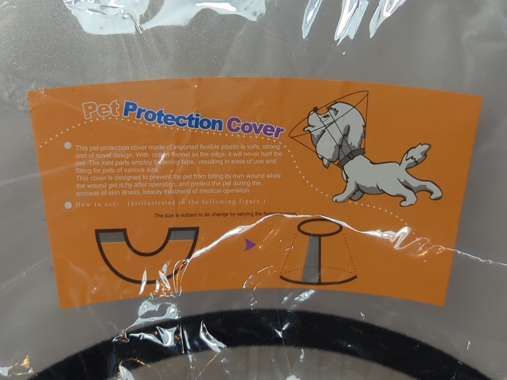 Soft Dog Cone Collar Flexible Adjustable Sz 3 Medium 5.5" depth