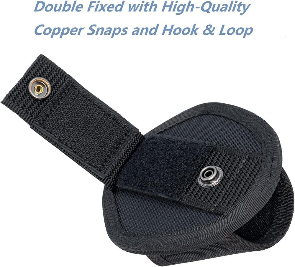 Nylon Handcuff Holder Case - Open Top Cuff Holster Pouch for Chain/Hinged
