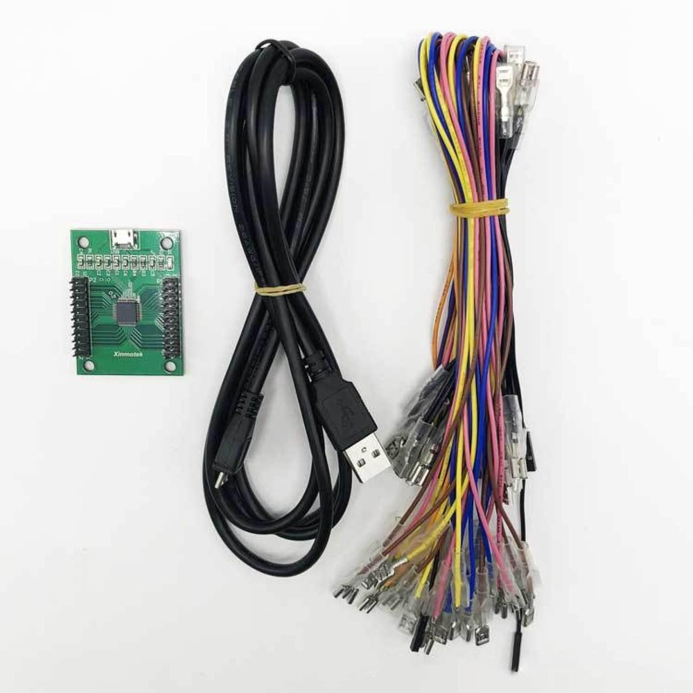 Arcade Encoder to USB Controller 187 Wiring 2 Players DIY Kit For Mame PC PS3 C