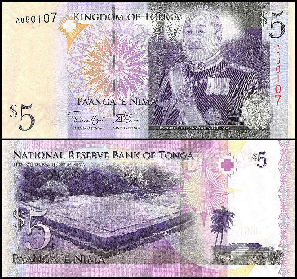 Tonga 5 Pa'anga, 2009 ND, P-39a.2, UNC