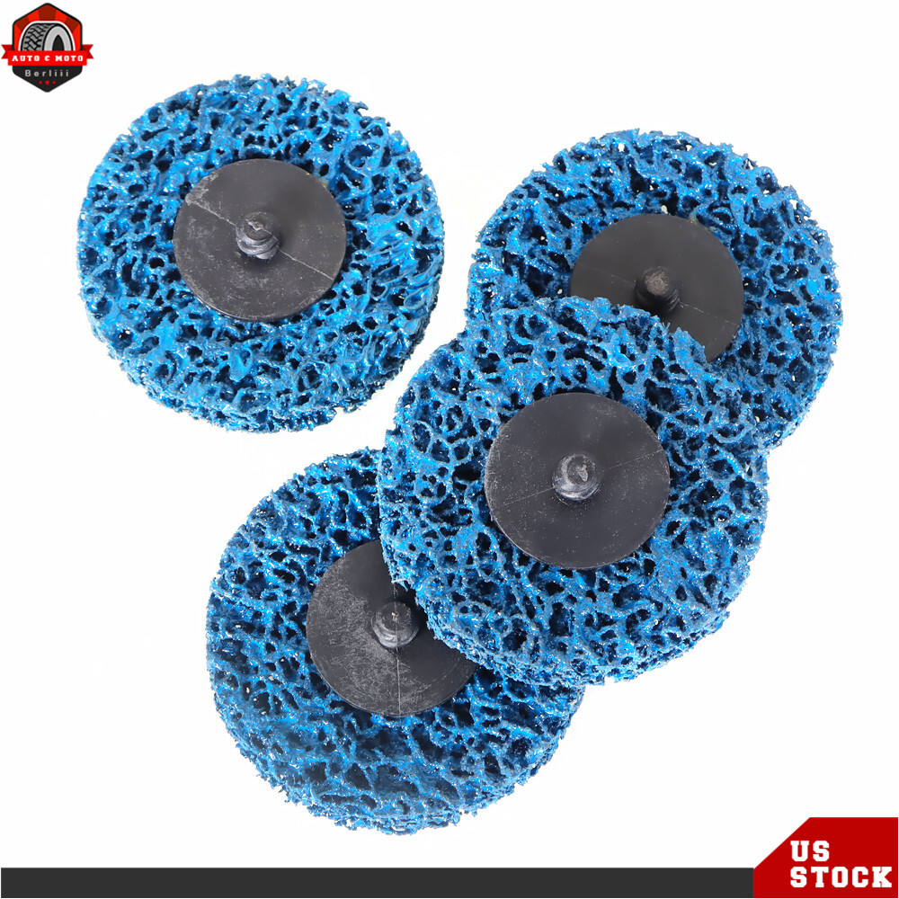 25 Pack 3" Blue Quick Change Easy Strip and Clean Discs For Paint Rust New