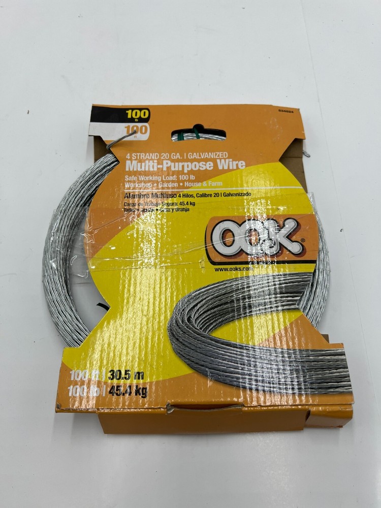 OOK 100 ft 4 strand 20 GA. Galvanized Multi-Purpose Wire 534824