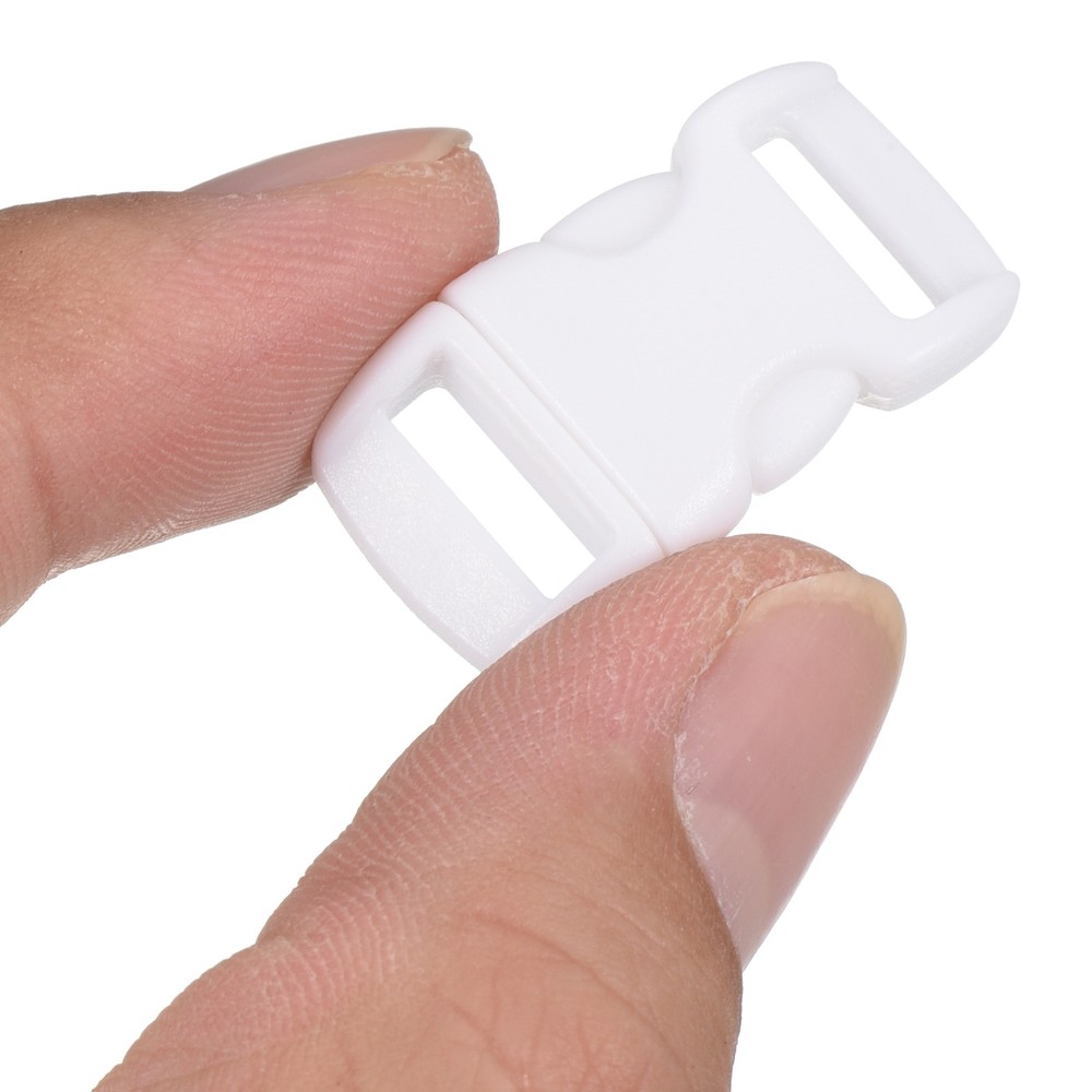 Plastic Buckles 8 Pack Quick Side Release Clips White 11mm