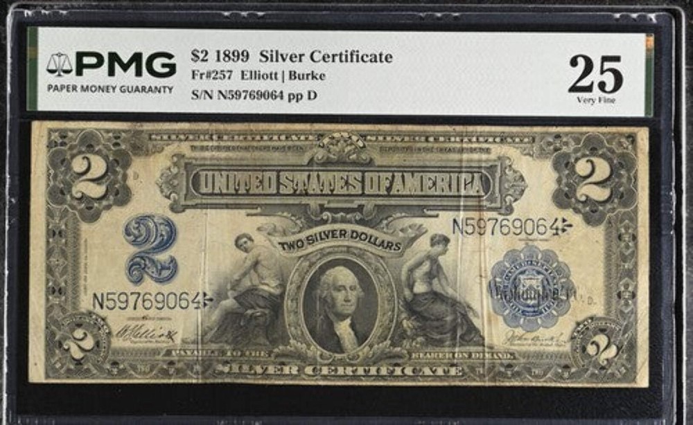 FR 257 1899 $2 Silver Certificate