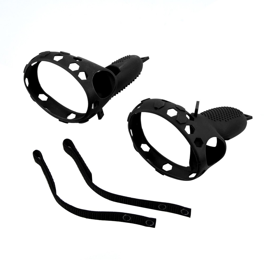 2Pcs Silicone Handle Grip Cover +Nylon Strap For Oculus Quest 2 VR Controller a