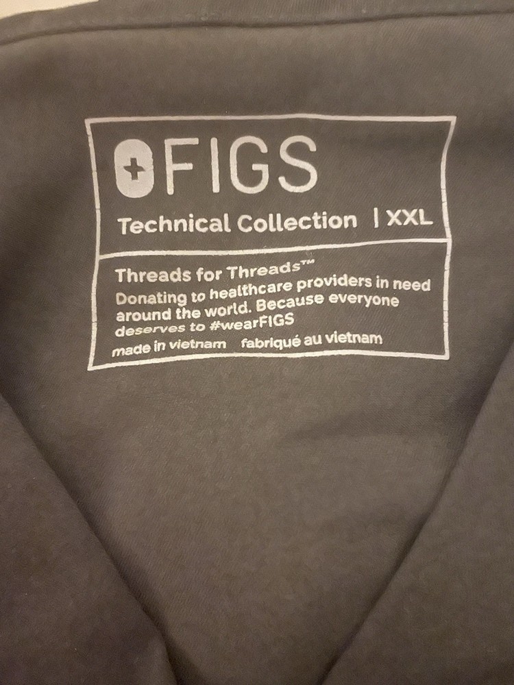 FIGS Technical Scrub Set Collection- Both NWOT XXL Black