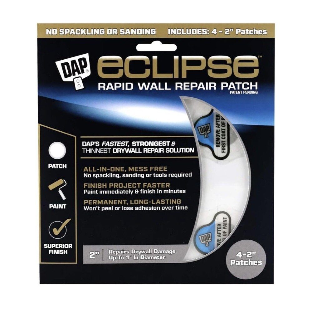 2 Pack DAP Eclipse Rapid Wall Repair Patch Includes 4 - 2" Patches (8 Total) NEW
