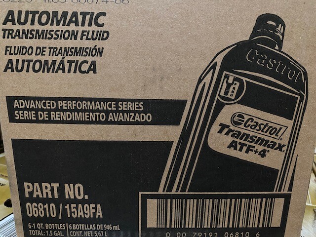 (Case of 6) Castrol Transmax ATF +4 Automatic Transmission Fluid, 1 Quart