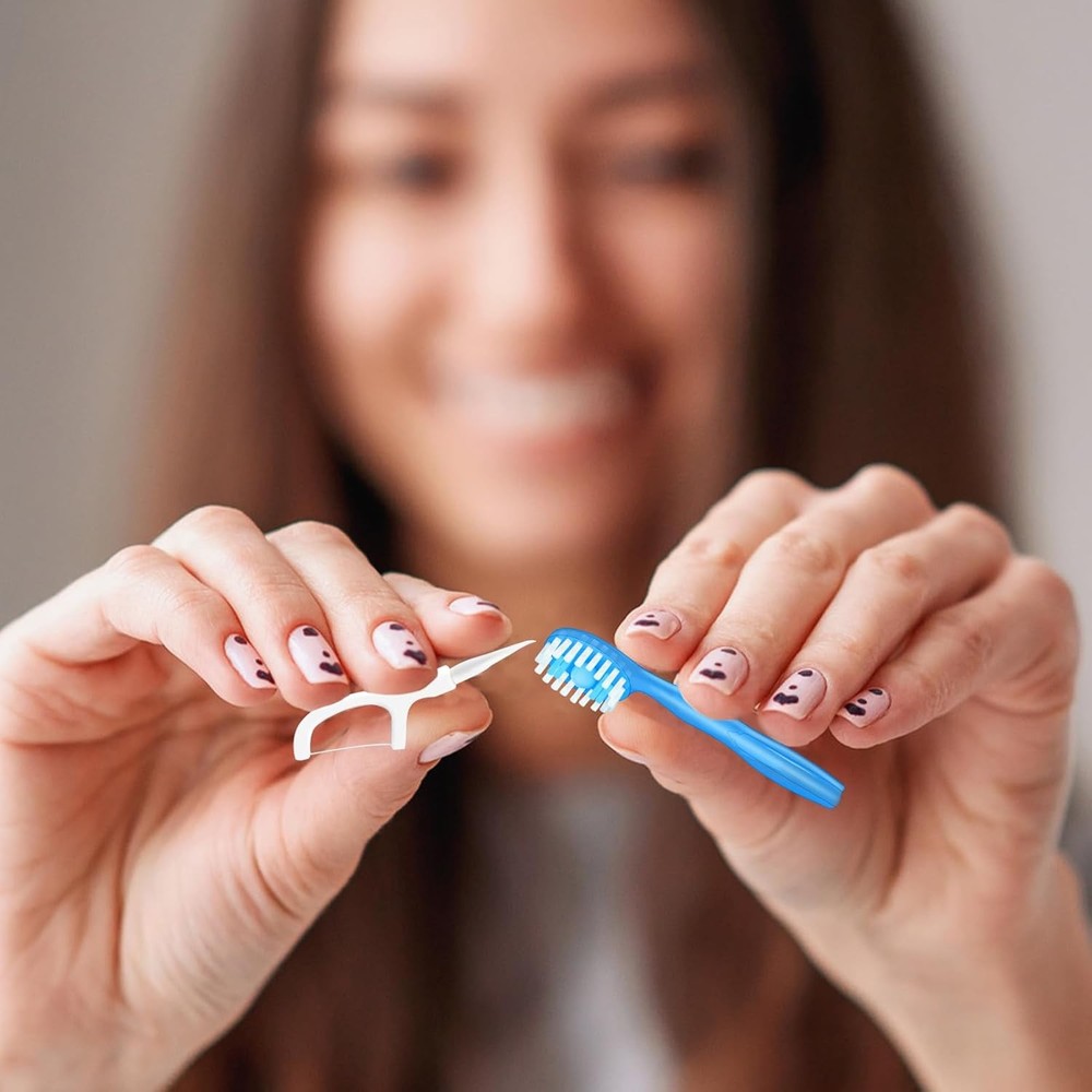 Toothpaste Tongue Scraper Picks Floss Travel Case Disposable Toothbrushes-paste