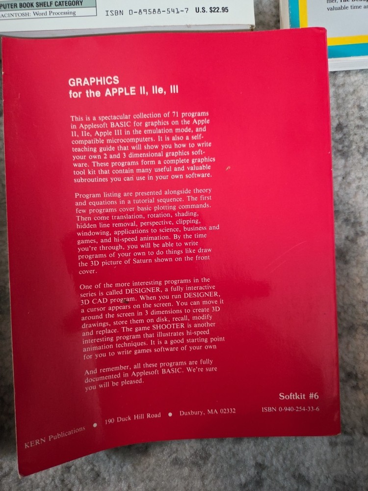 Lot ,Vintage Apple Computer 1980s Various Technical Guide Books