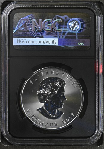 2016 CANADA MAPLE LEAF S$5 MS 69 NGC