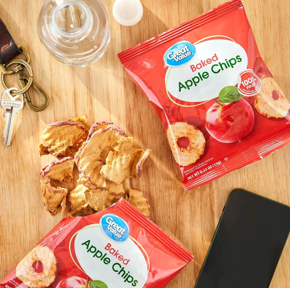 Great Value Baked Apple Chips, 0.53 oz, 6-Count Pack