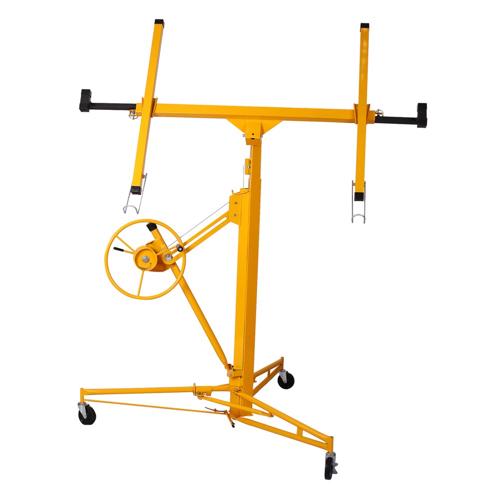 16FT Drywall Lift Panel Hoist Jack Lifter Rolling Caster Construction Lockable.