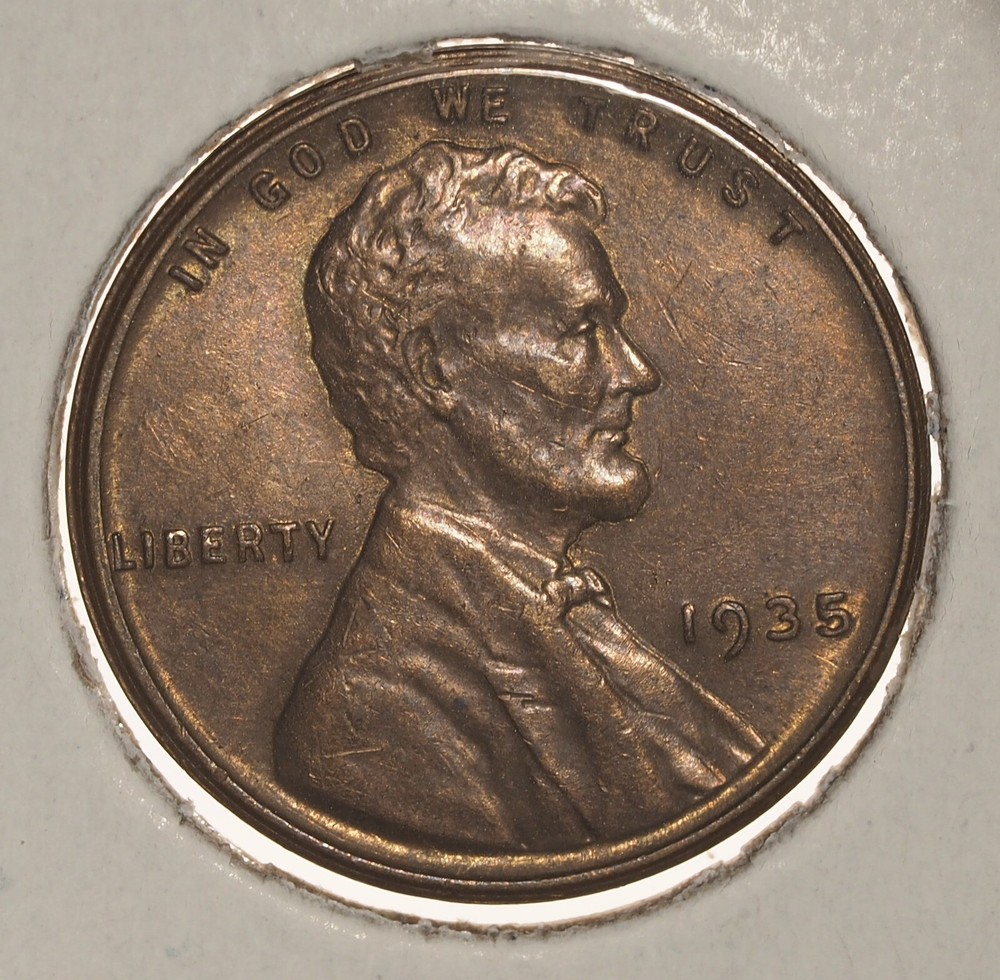 1935 P Lincoln Wheat Cent Penny, Extra Fine, XF