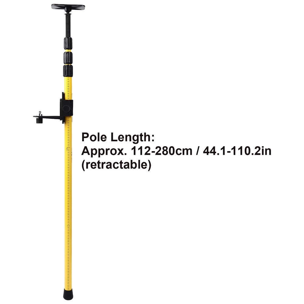 2.8M Leveling Telescoping Pole Adjustable Mounting Pole For Line Lasers