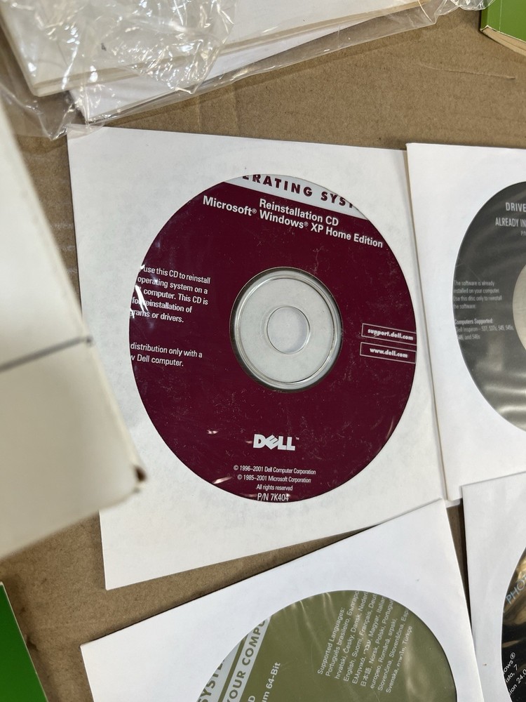 Dell Windows XP Operating System Installation CD’s Works Suite Software Vintage