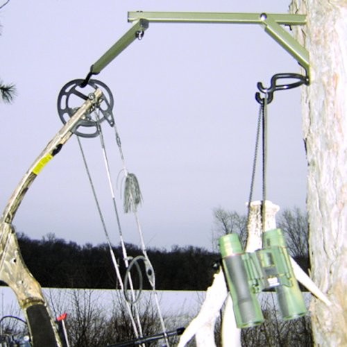 Secure Tree Stand Pro Series Bow Hanger with Dual-Prong Accessory Hooks