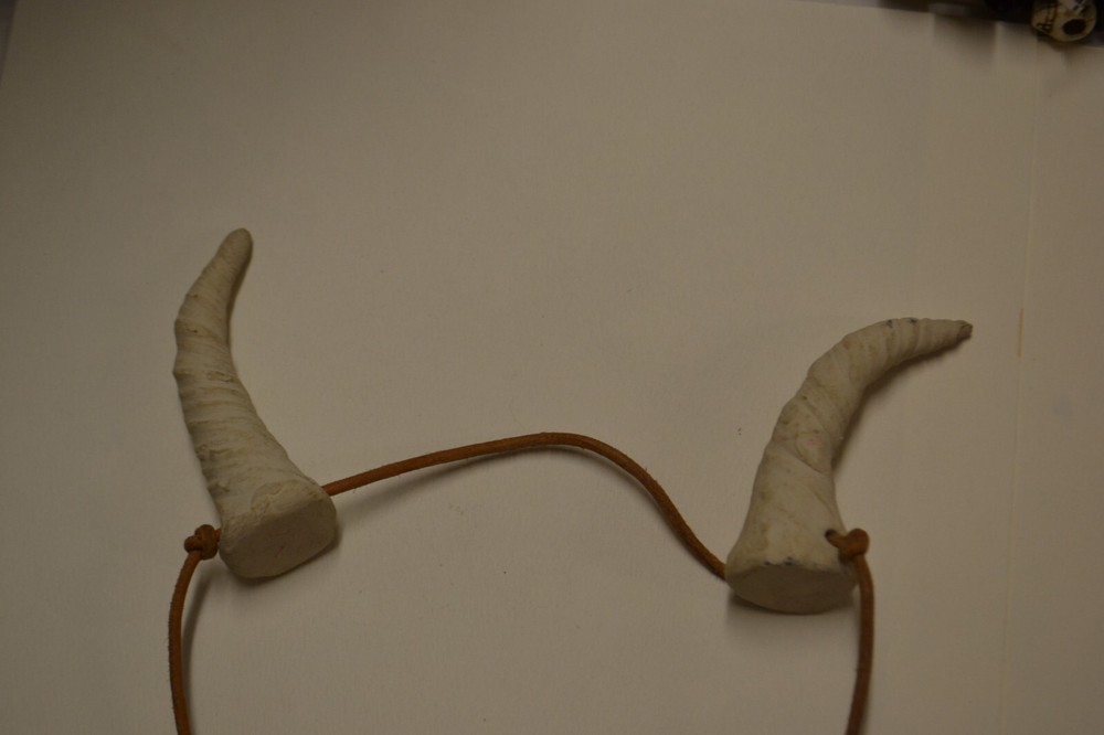 Unpainted Large sized twisted costume horns