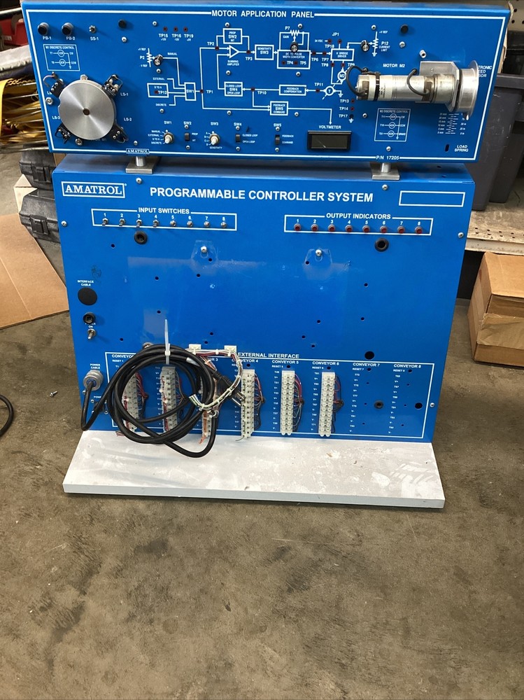 Amatrol Programmable Controller System Motor App.panel #17205