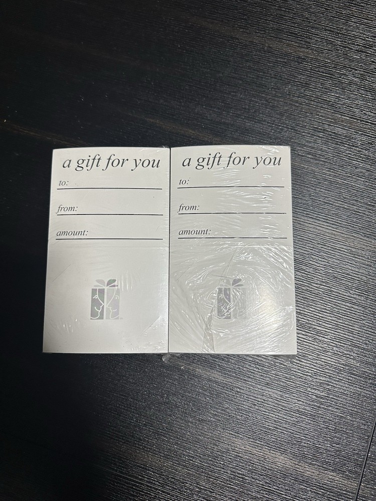 2 Pack Silver Gift Card Holders Blank Gift Cards