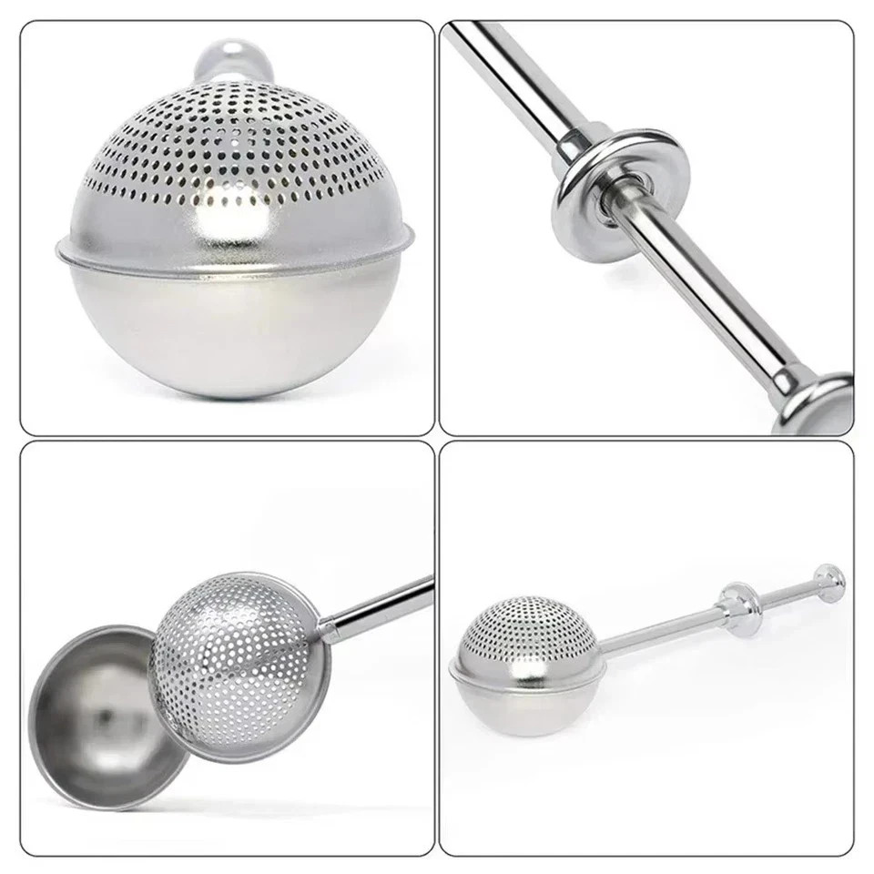 Long-Handle Tea Infuser – Stainless Steel Reusable Strainer for Loose Leaf