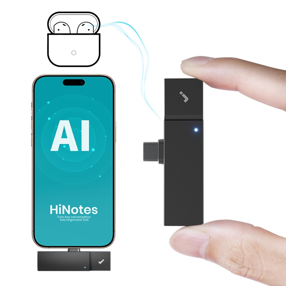 HiDock P1 mini AI Voice Recorder: Smart Recorder Work with Gray