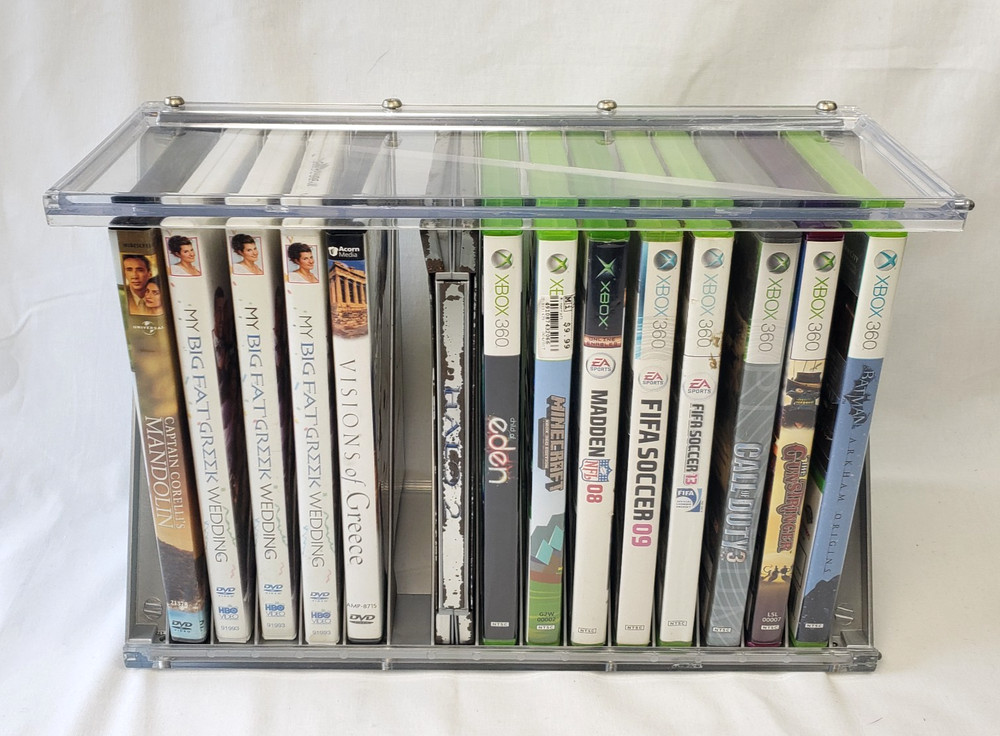HAMA DVD Gaming Video Game Storage Display Holds 15 Horizontal Vertical