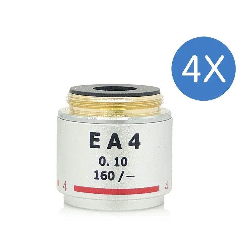 195 Half-Plan Achromatic EA4X10X20X40X100X Objective for Biological Microscope