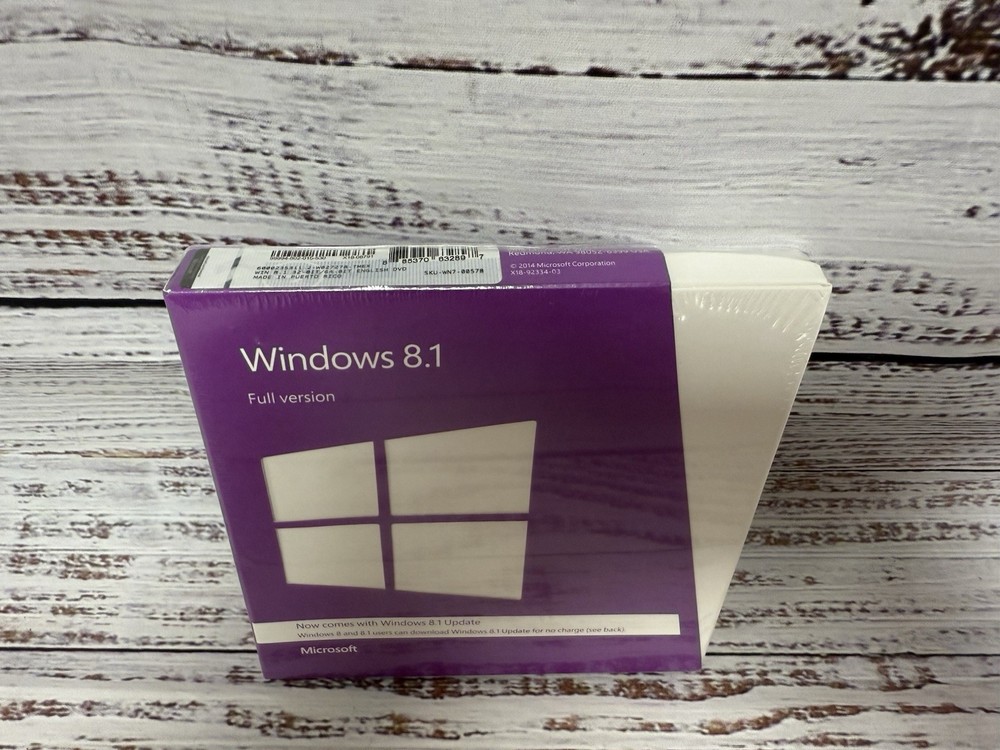 Microsoft Windows 8.1 Full Version 2014 32 & 64 Bit DVD New and Sealed!