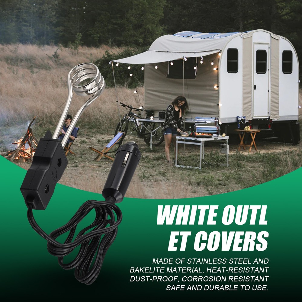 Portable 24V Electric Car Boiled Immersion Water Heater Traveling Camping3991