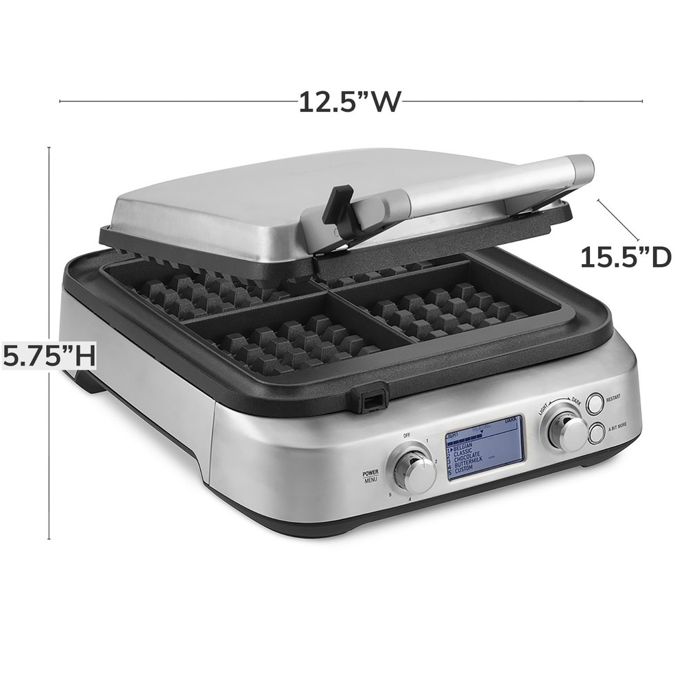 Breville Smart Waffle Pro Waffle Maker, 4-Square