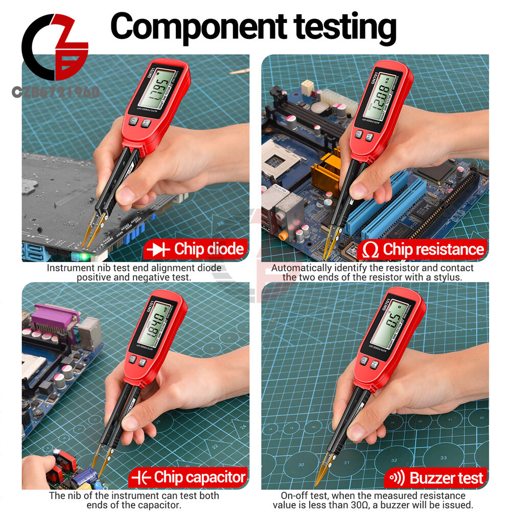 SMD Tester Resistance Capacitance Meter Multimeter Professional Component tester