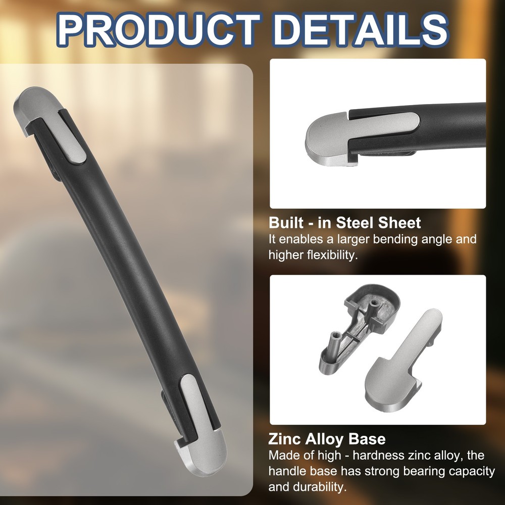 Luggage Handle 7.87" x 0.9" (L x W) Plastic Pull Handle Grip Replacement Black