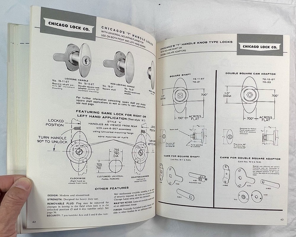 CHICAGO LOCK COMPANY Catalog 185 Printed 1984