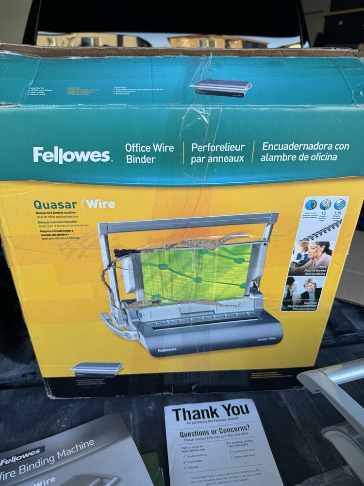 Fellowes Quasar Wire Binding Machine Model CRC 52174